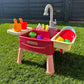 Cuisine de jeu enfant avec robinet fonctionnel et accessoires