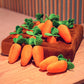 Vue rapprochée des carottes en peluche dans le puzzle pour chien