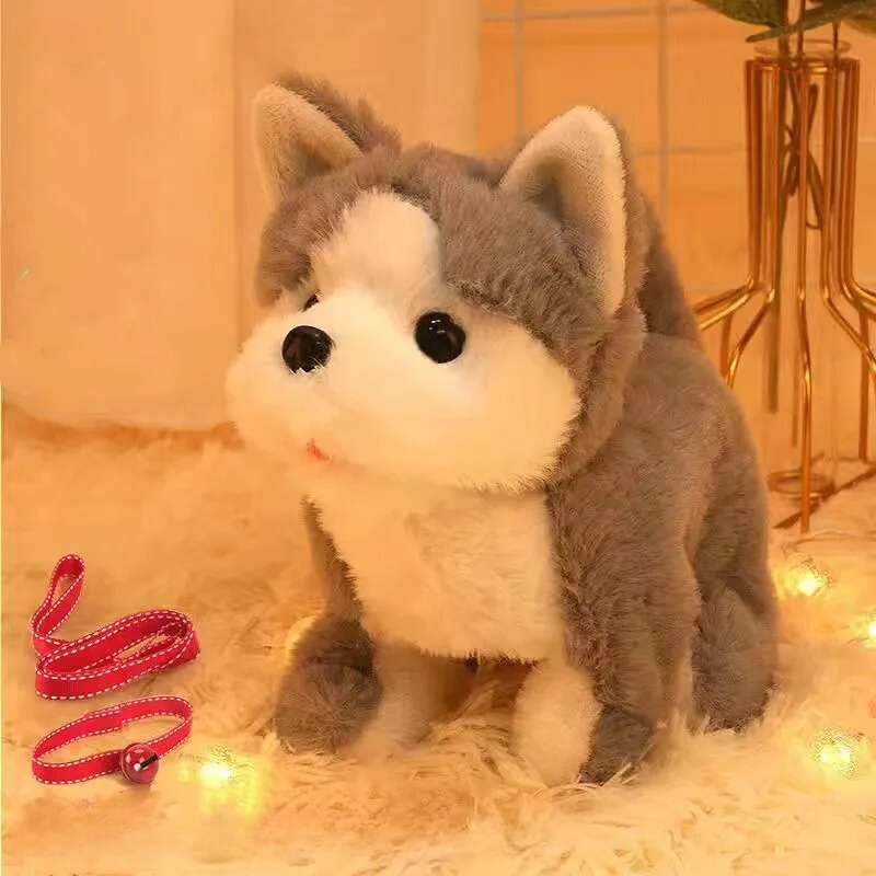 Vue latérale du chien robot, oreilles dressées