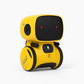 Enfant jouant avec le robot, interaction vocale et tactile