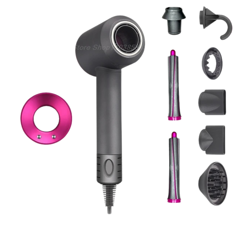 Sèche-cheveux avec câble d'alimentation visible