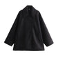 Silhouette décontractée du manteau oversized pour femmes