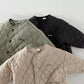 Veste matelassée noire pour enfant, vue de face