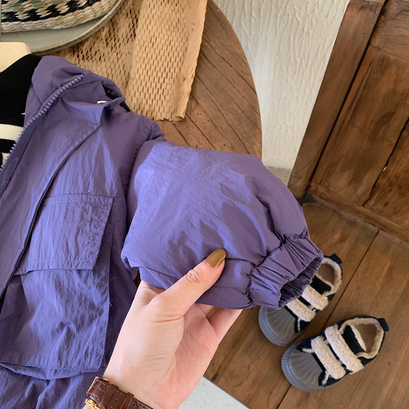 Veste enfant montrant la doublure intérieure respirante