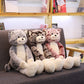 Peluche chat Kawaii avec pelage doux et yeux brillants