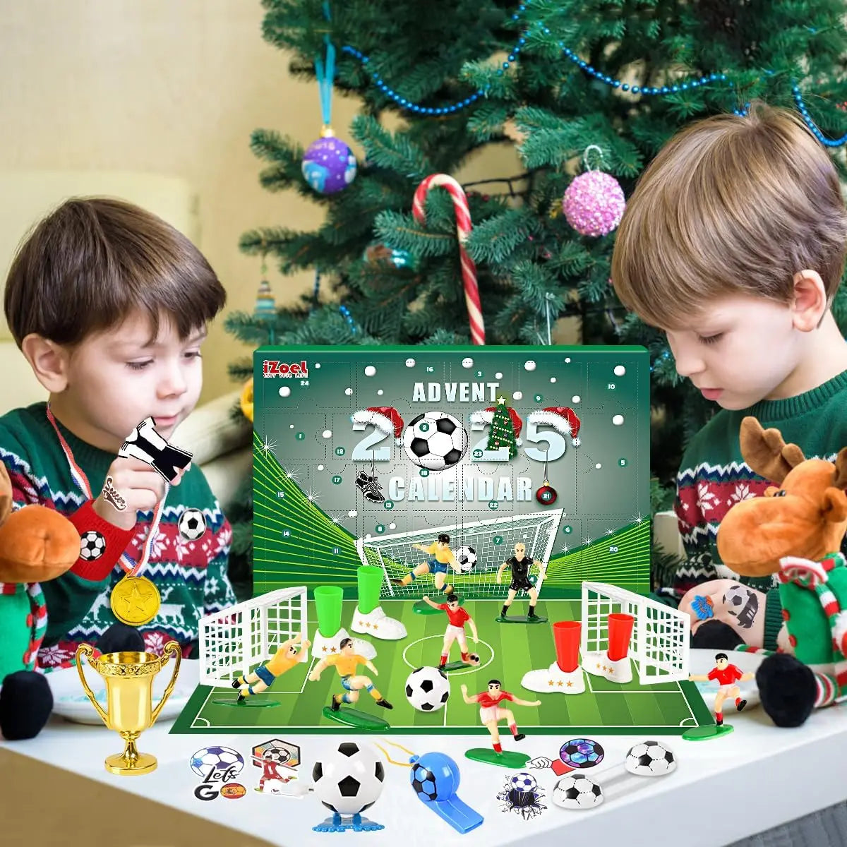 Calendrier de l'Avent football avec surprises pour enfants