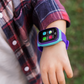 Zoom sur le bouton d'appel vidéo de la montre GPS enfant