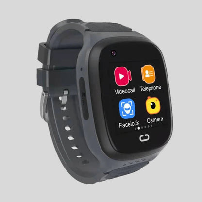 Interface de la montre enfant affichant une alerte SOS