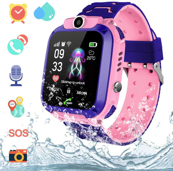 Montre GPS enfant avec écran affichant la localisation en temps réel
