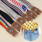 Ceinture élastique enfant avec clips sécurisés, vue de face
