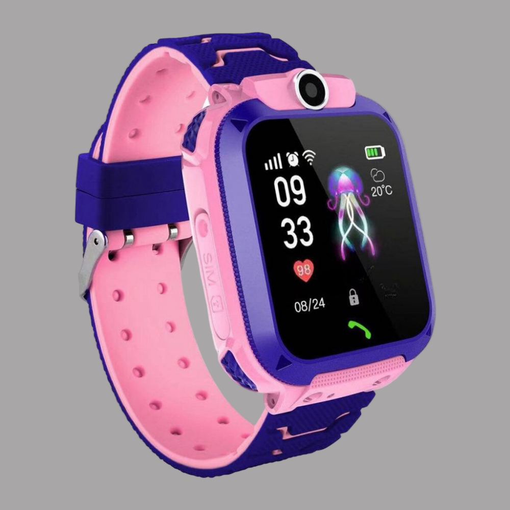 Vue arrière de la montre GPS enfant montrant le capteur