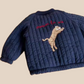 Veste enfant bleu marine avec broderie tigre et texte 'Croquer La Vie'