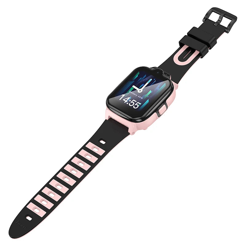 Vue latérale de la montre enfant avec bracelet ajustable