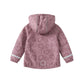 Veste enfant imperméable avec capuche et doublure polaire