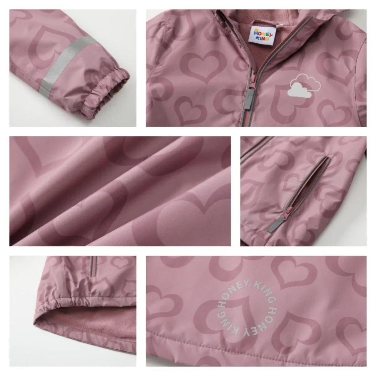 Détail de la capuche et doublure polaire de la veste