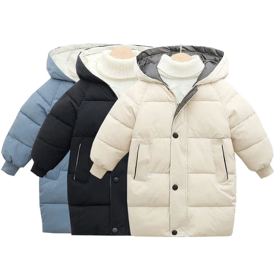 Veste d'hiver enfant, doublure épaisse, fermeture éclair visible