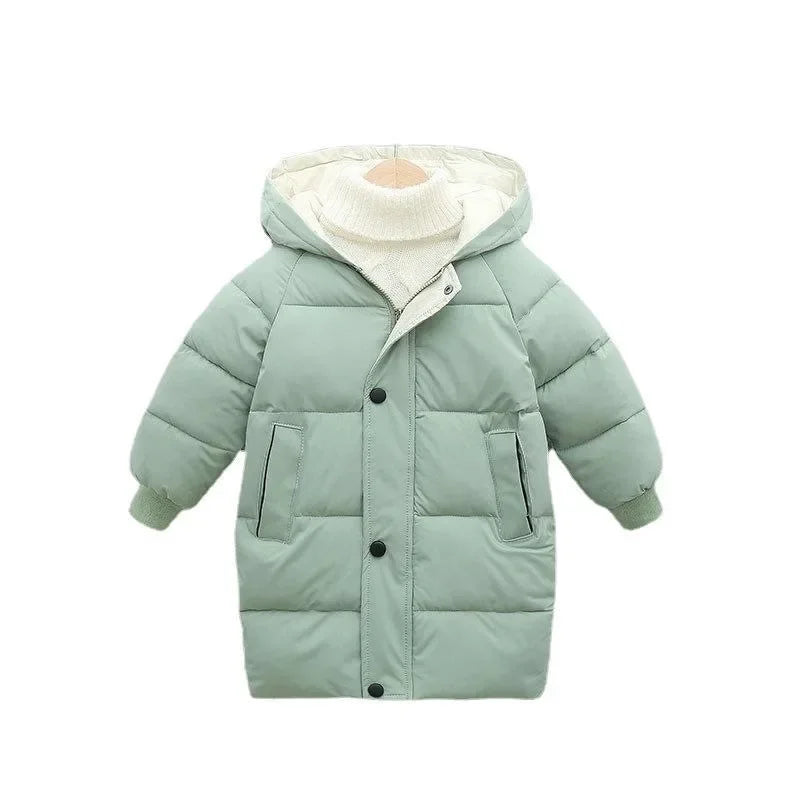 Manteau enfant sur cintre, intérieur doublé en coton