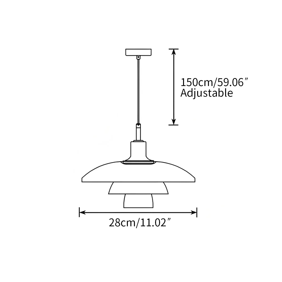 Détail du verre transparent de la lampe moderne