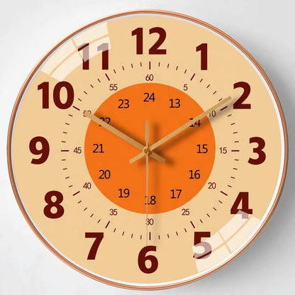 Horloge éducative en plastique ABS avec couvercle en verre