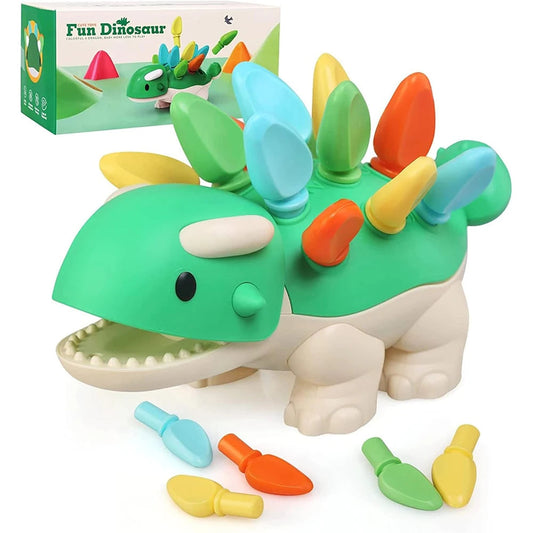 Ensemble de dinosaures colorés pour jeu éducatif enfant
