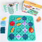Enfant jouant avec un jeu de construction coloré