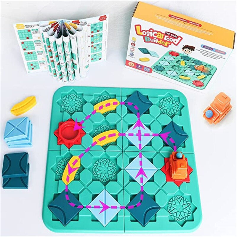 Enfant jouant avec un jeu de construction coloré