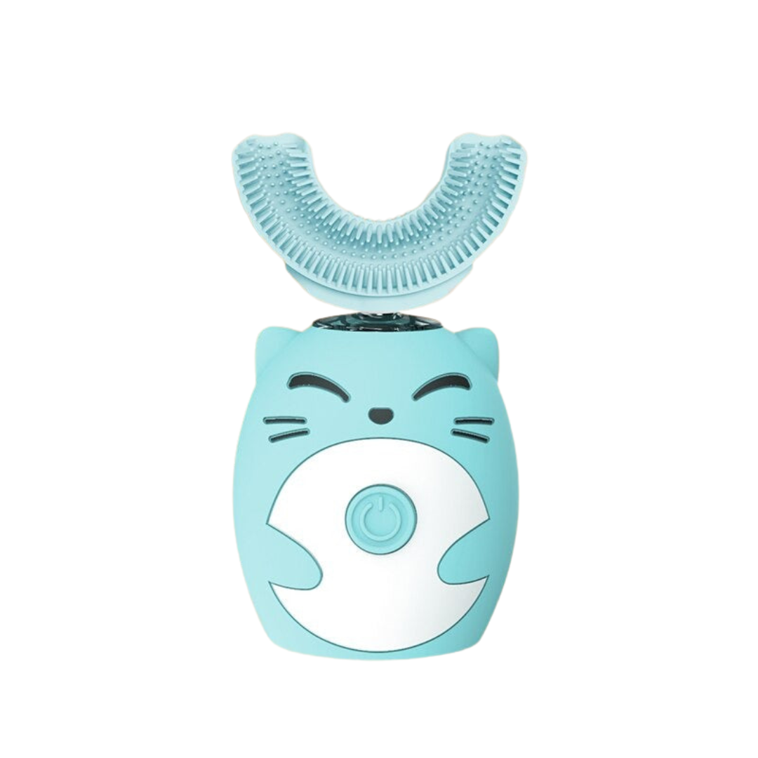 Vue de côté de la brosse à dents ergonomique pour enfants