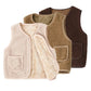 Gilet d'hiver enfant en laine d'agneau, vue de face