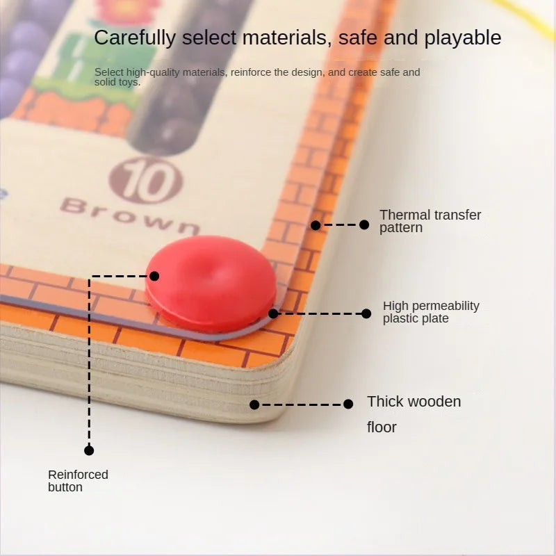Puzzle magnétique en bois avec formes et chiffres