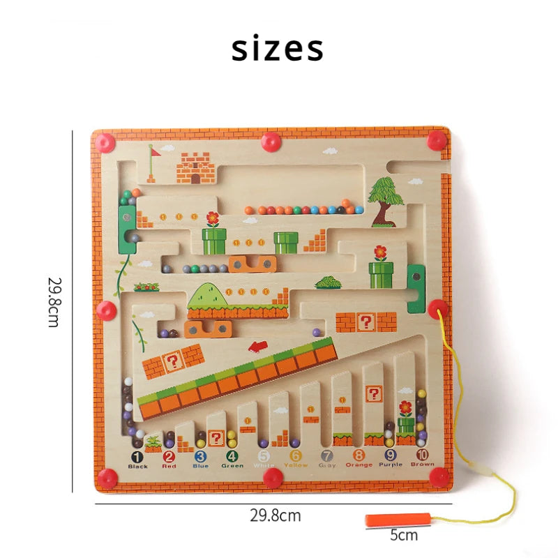Ensemble de puzzle magnétique en bois pour enfants