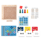 Vue rapprochée des cartes de multiplication sur le tableau éducatif