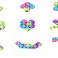 Puzzle à charnières coloré avec pièces mobiles pour enfants