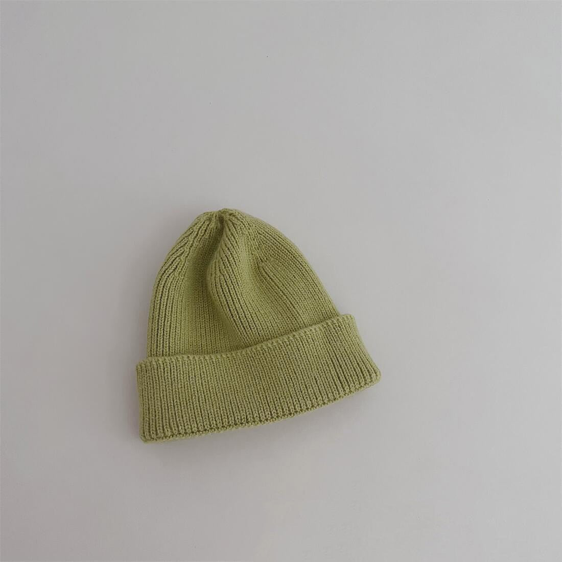 Bonnet rose en coton pour enfant, vue de côté