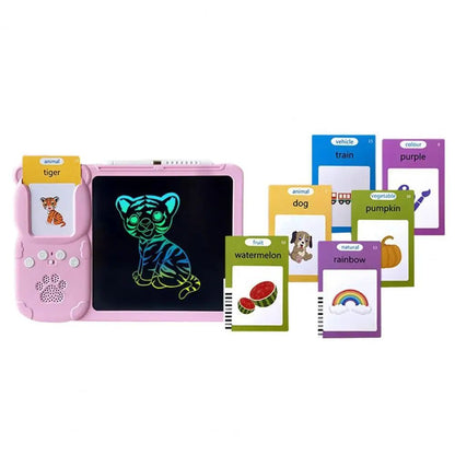 Vue latérale de la tablette éducative compacte et légère