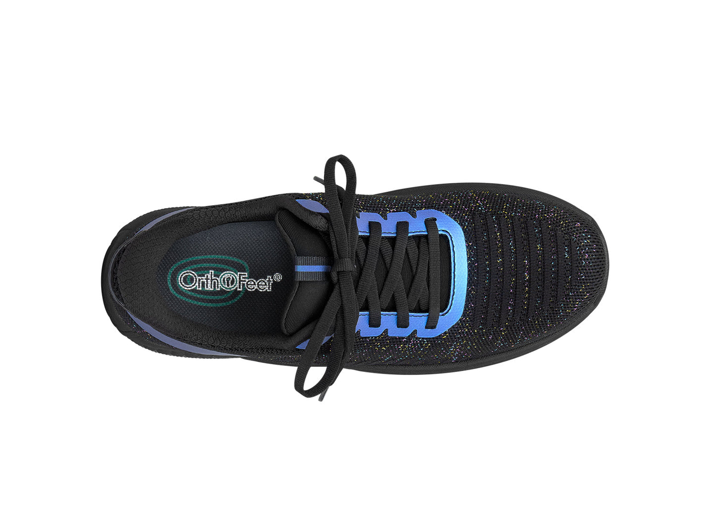 Vue de dessus des baskets montrant le design sportif et élégant