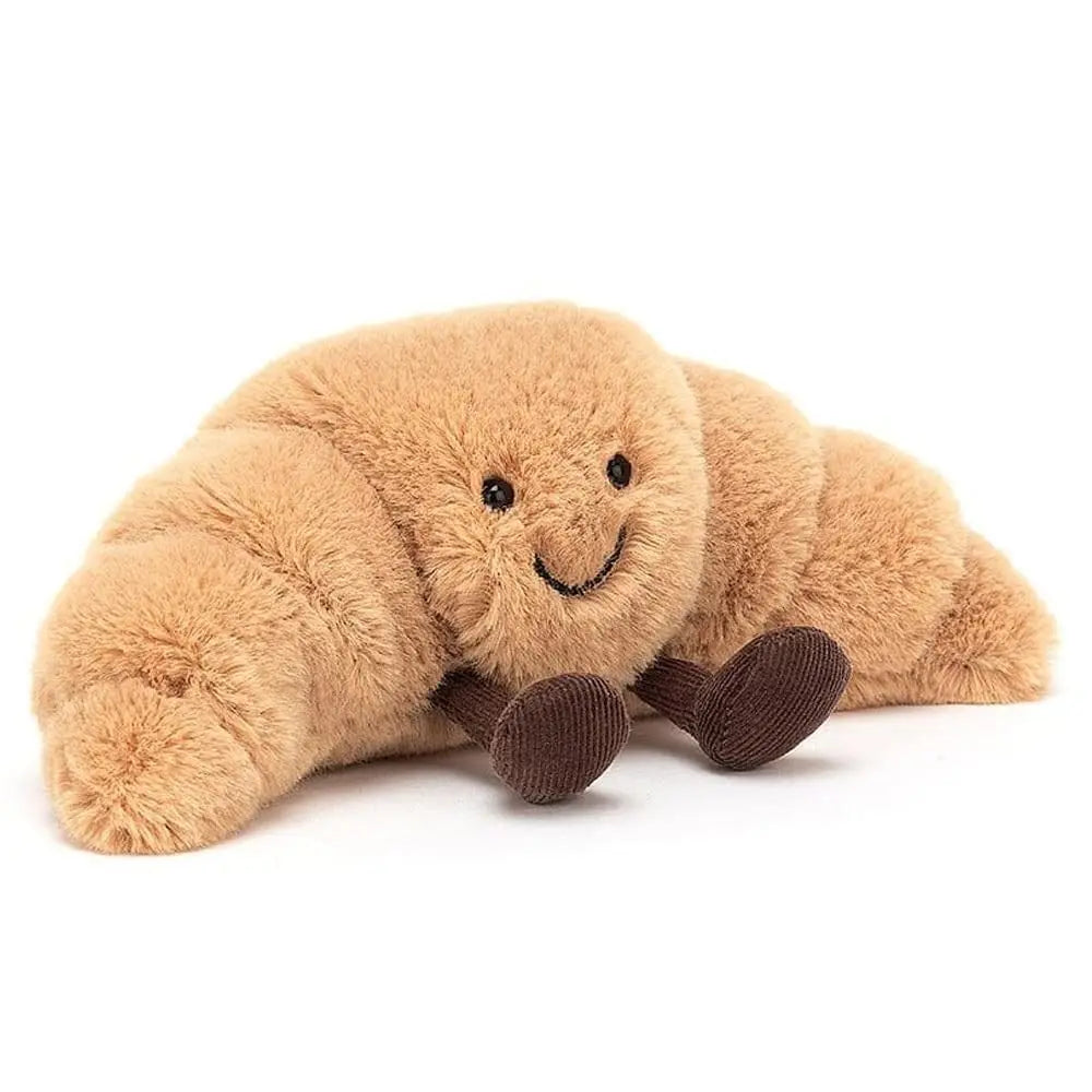 Coussin croissant en peluche, parfait pour les câlins