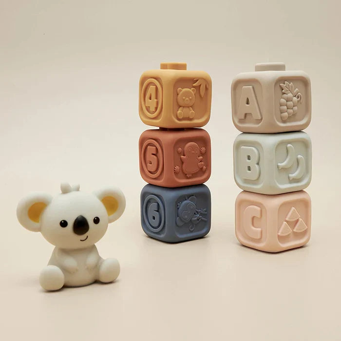 Blocs de construction en silicone, différentes formes et couleurs