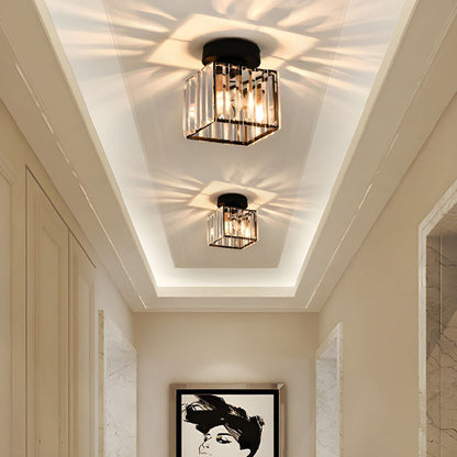 Lampe de plafond en cristal, idéale pour petits espaces