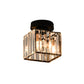 Lampe de plafond en cristal avec fixation en laiton
