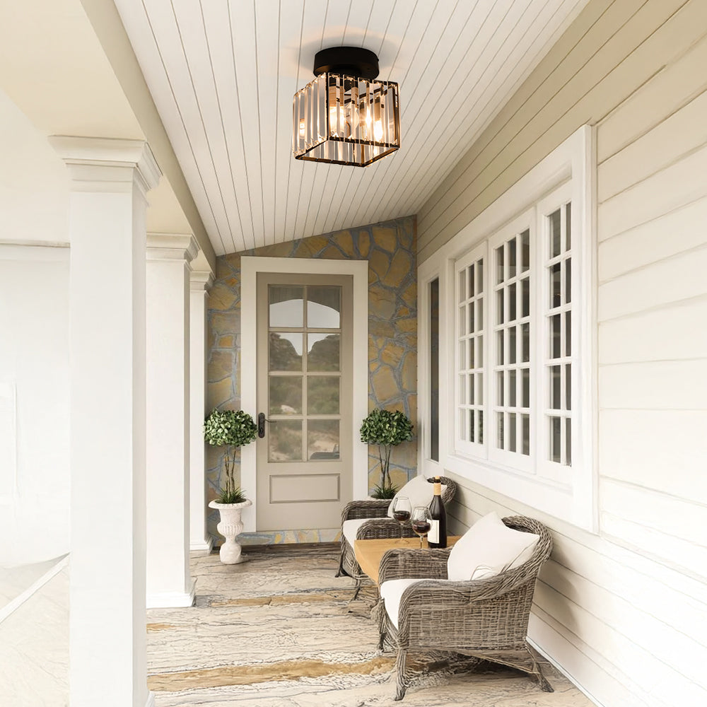 Éclairage chaleureux diffusé par le cristal