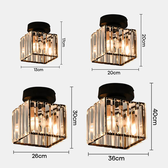 Lampe en cristal installée dans un bureau élégant
