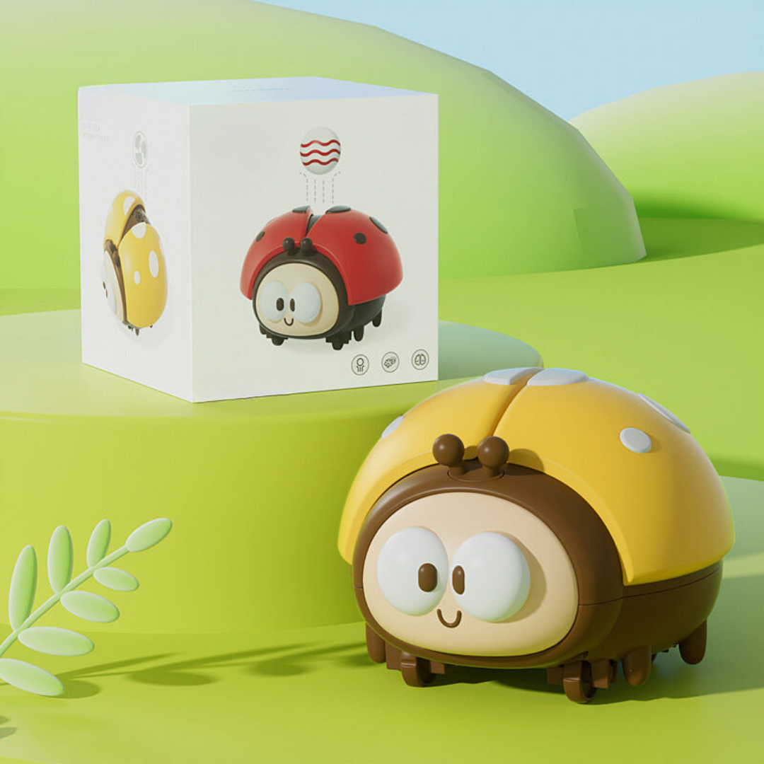 Vue latérale du jouet coccinelle stimulant pour bébés