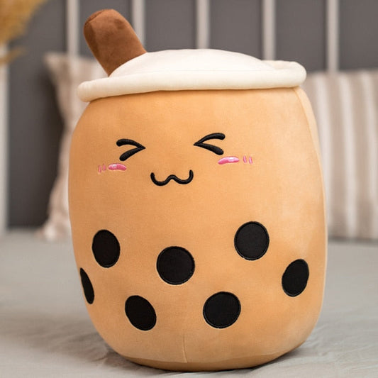 Coussin Bubble Tea avec sourire, différentes couleurs disponibles