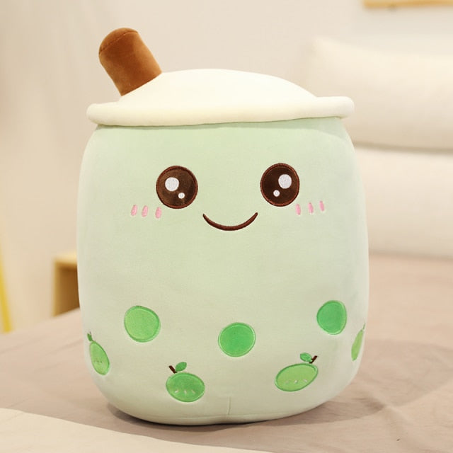 Coussin peluche Bubble Tea, idéal pour décoration chambre