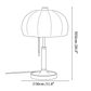 Lampe de table avec abat-jour floral et base en laiton