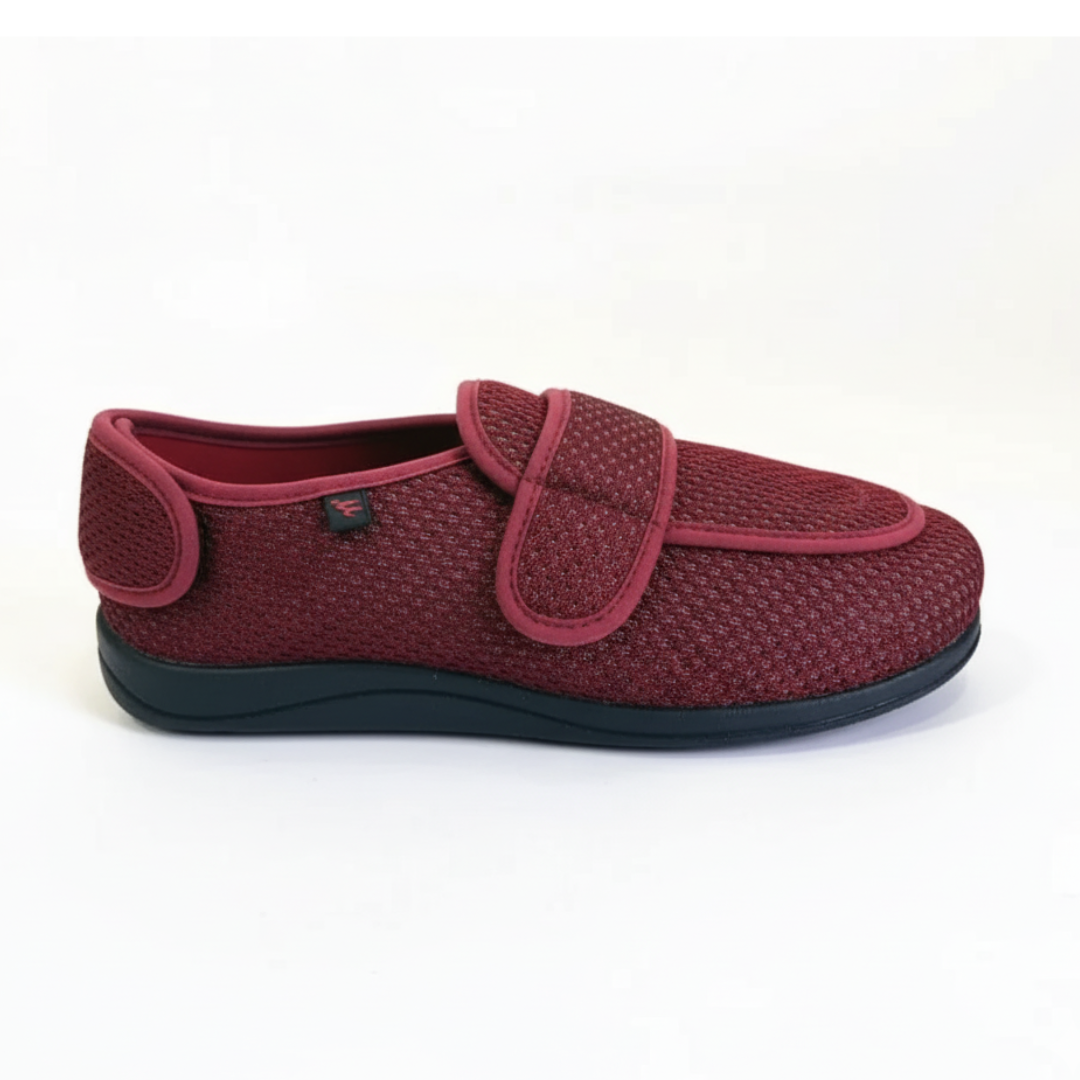 Chaussure orthopédique montrant la maille douce et respirante