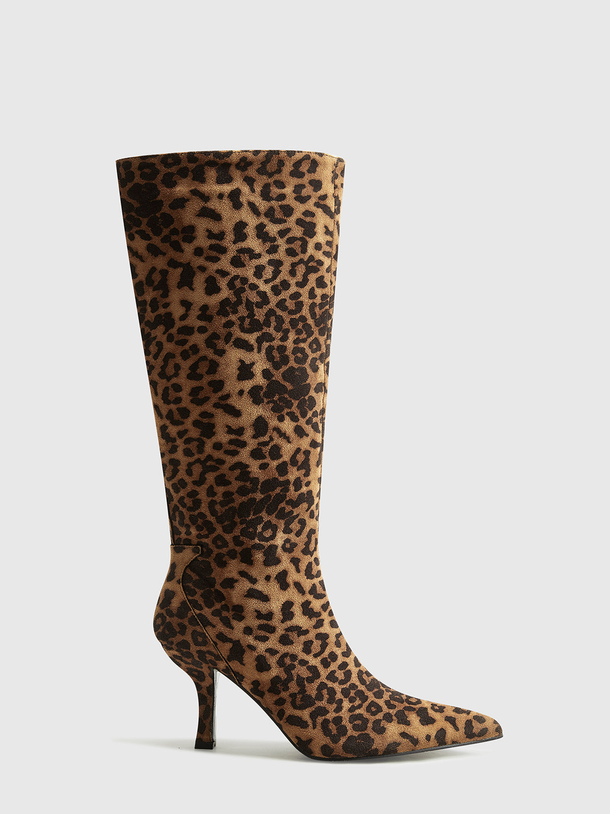 Bottes élégantes avec imprimé léopard et silhouette allongeante