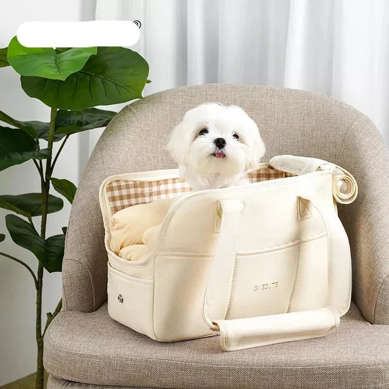 Sac de transport pour animaux en coton, vue de face