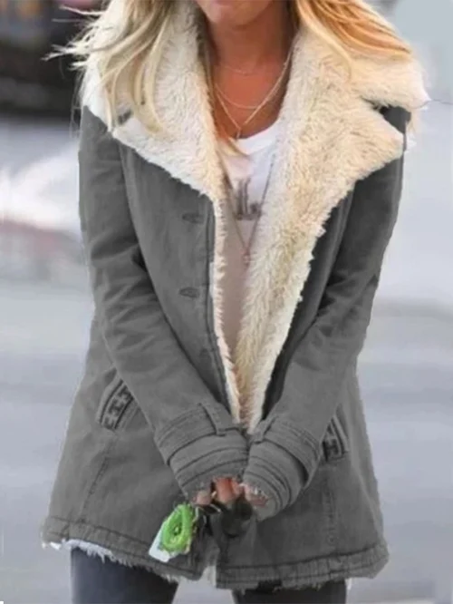 Manteau d'hiver femme, coupe décontractée et élégante