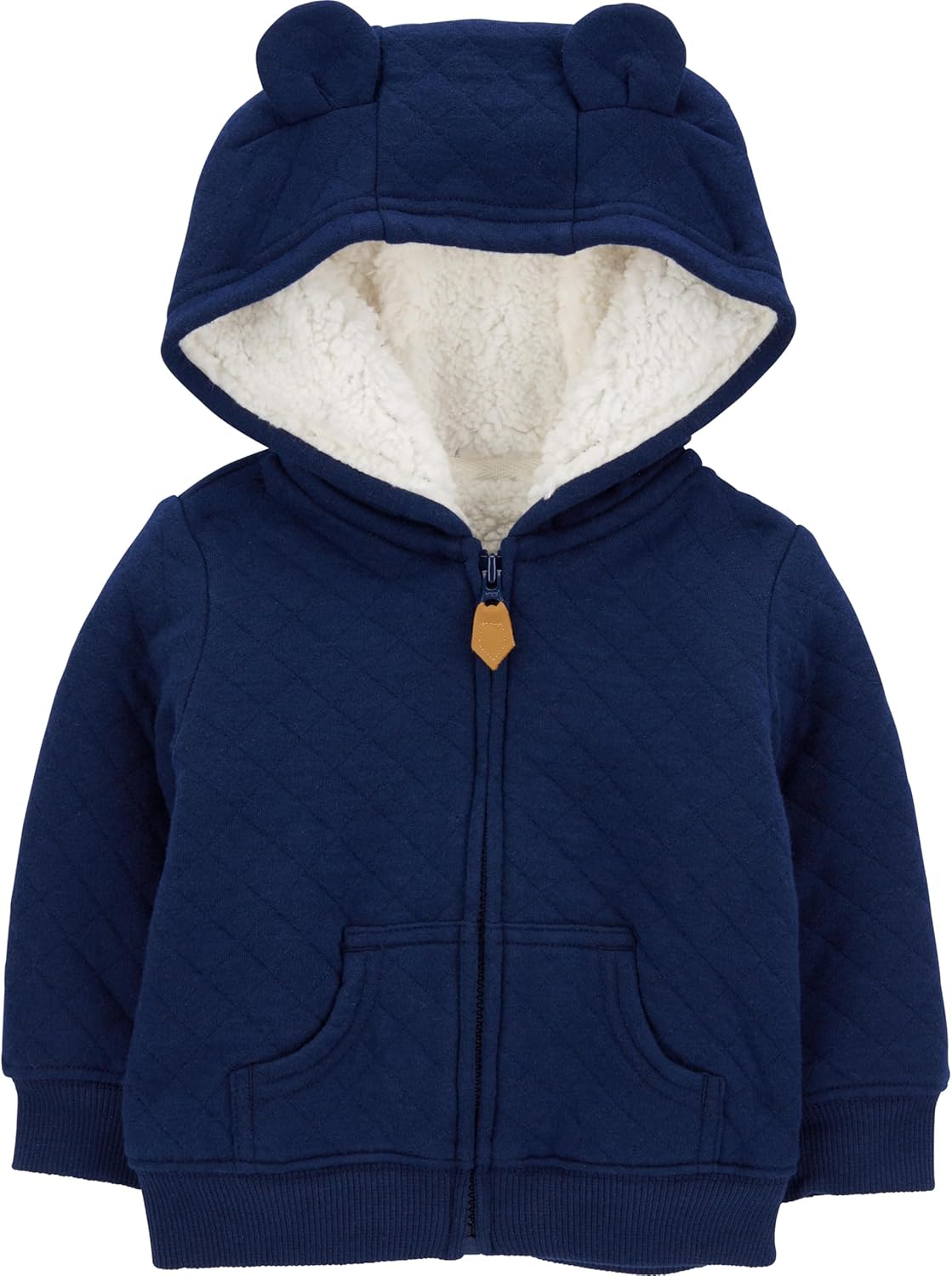 Pull bébé vert avec fermeture éclair robuste